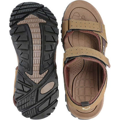 Walkaroo Men Strappy Floater Sandals - XC4670 Tan - Walkaroo Footwear