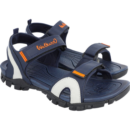 Walkaroo Men Strappy Floater Sandals - XC4671 Blue - Walkaroo Footwear