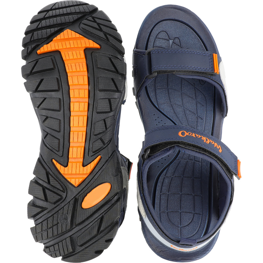 Walkaroo Men Strappy Floater Sandals - XC4671 Blue - Walkaroo Footwear